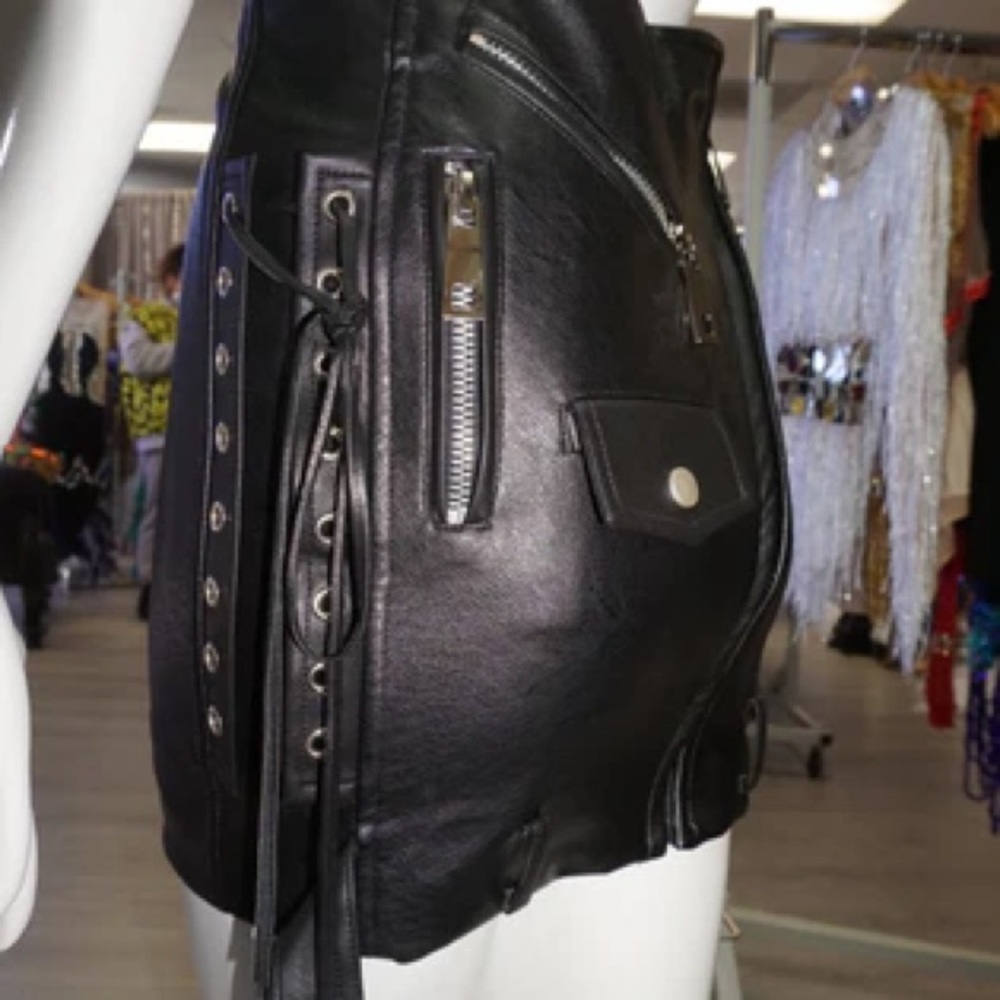 Angel Brinks Black Leather Skirt